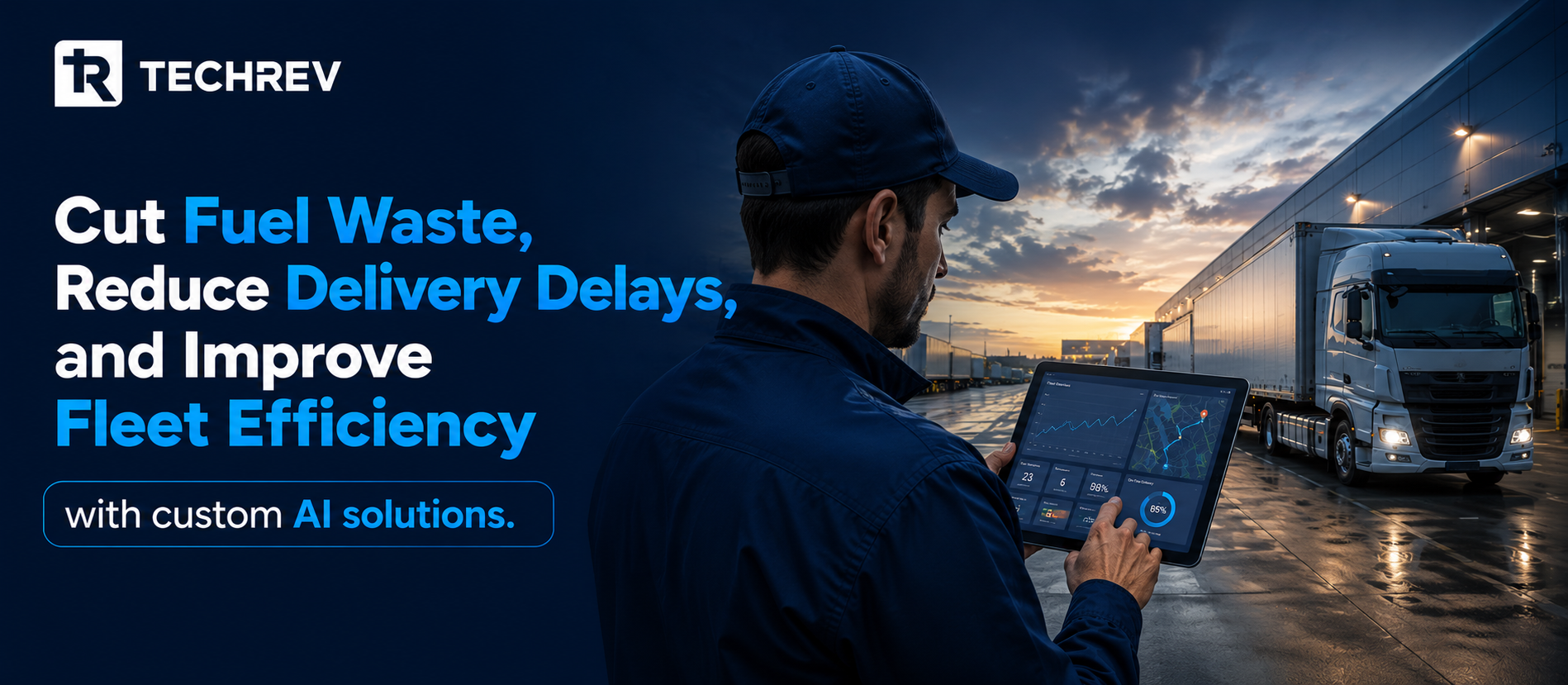 Cut fuel waste, reduce delivery delays, and improve fleet efficiency with custom AI solutions.