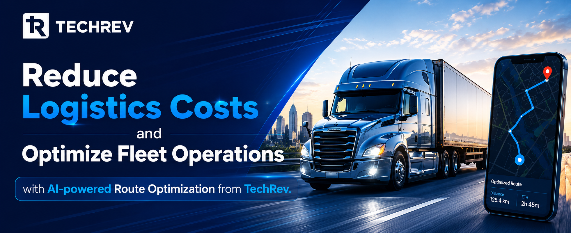 Reduce logistics costs and optimize fleet operations with AI-powered route optimization from TechRev.