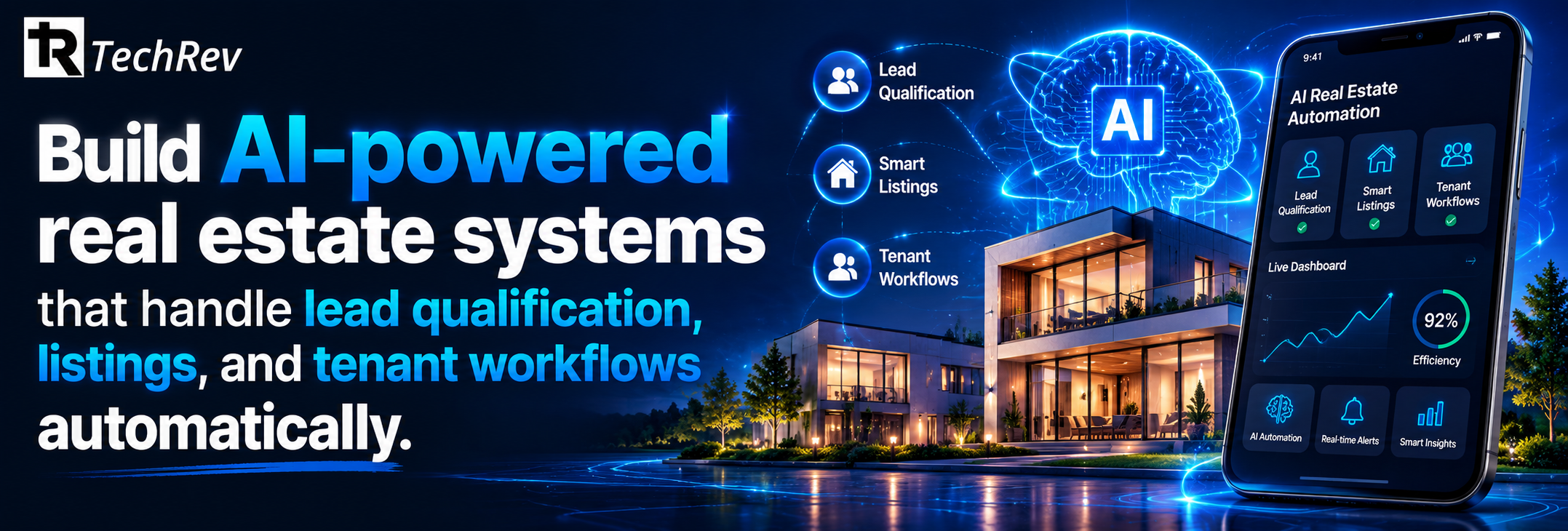 Build AI-powered real estate systems that handle lead qualification, listings, and tenant workflows automatically.