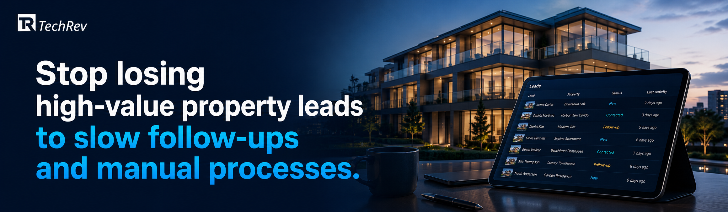 Stop losing high-value property leads to slow follow-ups and manual processes.