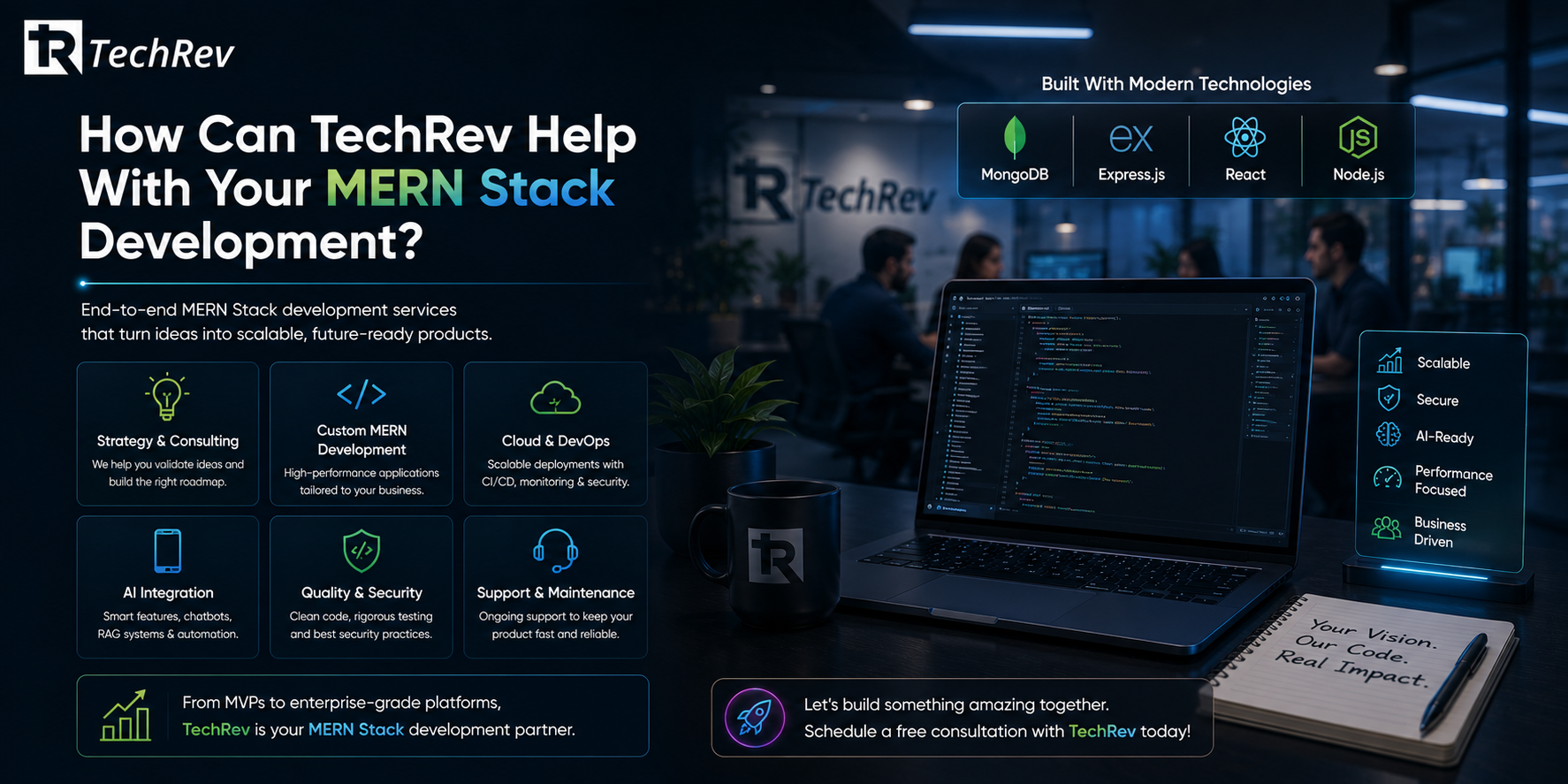 How Can TechRev Help With Your MERN Stack Development?